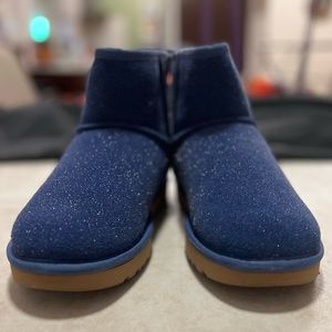 UGG Mini Boot - Blue Sparkle - Size 8